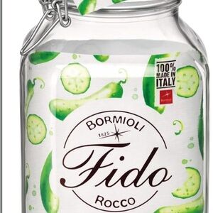 New - Bormioli Rocco Fido Glass Jar- 3.2qt